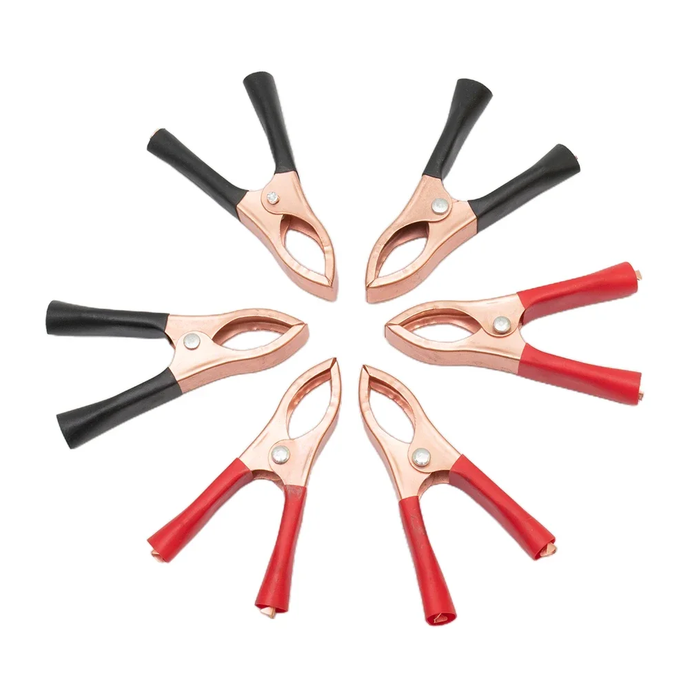 2/10/20pcs 30A 70mm Car Alligator- Clips Connector Battery Test Lead- Clips Electrical Equipment Parts Copper-Plated Alloy