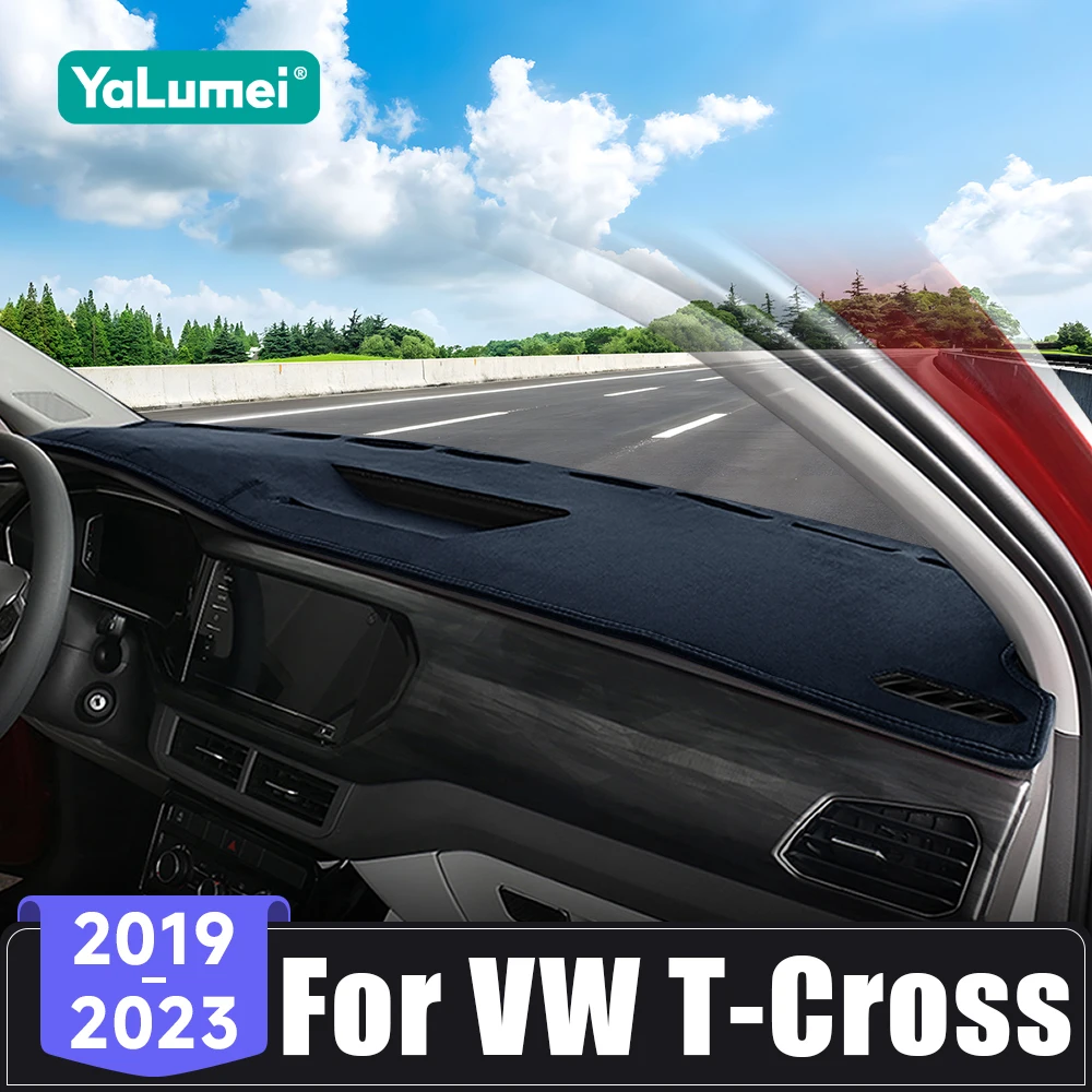 Für Volkswagen VW T-CROSS TCROSS 2019 2020 2021 2022 2023 2024 Auto Dashboard Vermeiden Licht Abdeckung Instrument Panel anti-UV Teppiche