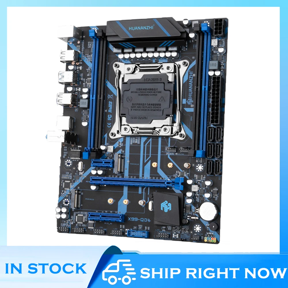 

X99 Motherboard QD4 Support Intel XEON E5 LGA2011-3 All Series DDR4 RECC NON-ECC Memory NVME USB3.0 SATA