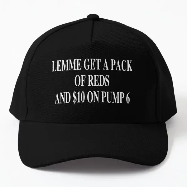 

Lemme Get A Pack Of Reds Baseball Cap Hat Sport Summer Spring Sun Casual Snapback Hip Hop Bonnet Outdoor Solid Color Czapka