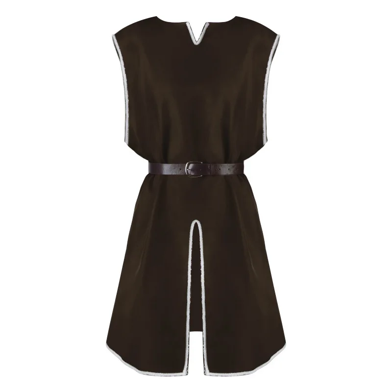 Nuevo Top largo Medieval para hombre, disfraz de actuación con escote en V pequeño de Halloween, producción china, lanzamiento de verano 2025