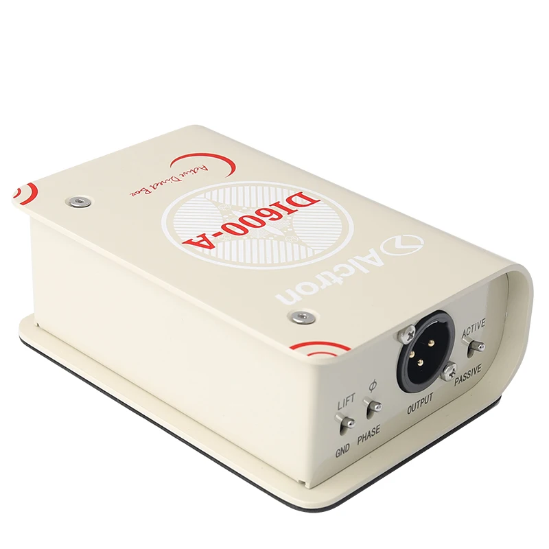 Alctron DI600 Active DI Box مع استجابة تردد واسعة النطاق ولوحة -20 ديسيبل لتوازن الصوت وتقليل التشوه