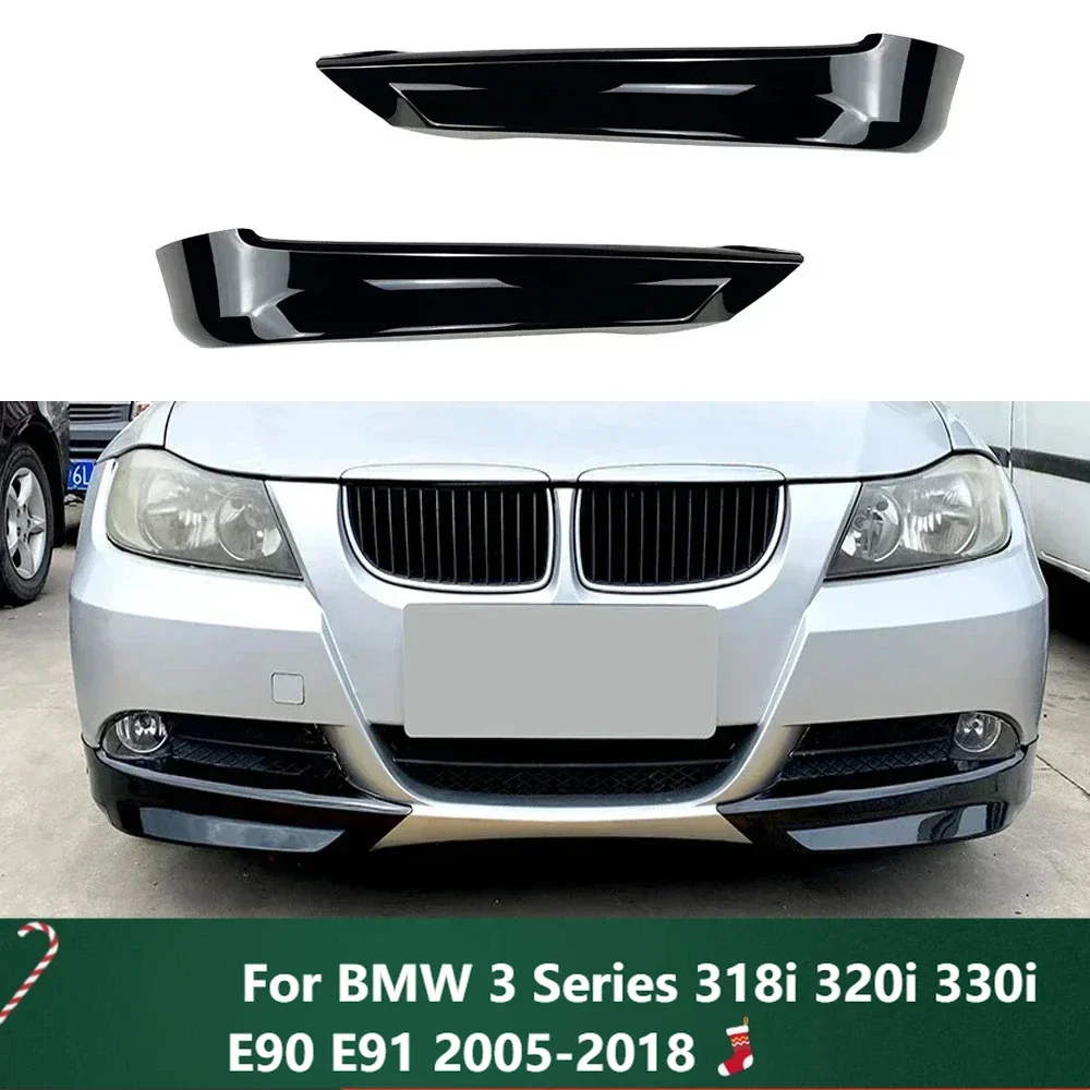 

New！Facelift Car Front Bumper Lip Body Kit Spoiler Splitter Bumper Canard Lip 2005-2018 For BMW 3 Series 318i 320i 330i E90 E91