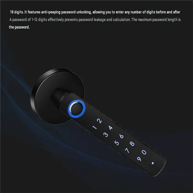 A84E-Bluetooth Enabled Smart Fingerprint Door Lock Tuya App For Password And Mechanical Key For Wooden Doors