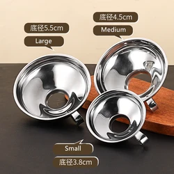 304 Stainless Steel Wide Mouth Canning Funnel Large Multifunctional Salad Wine Oil Dressing Hopper Filter Kitchen Tools Gadgets