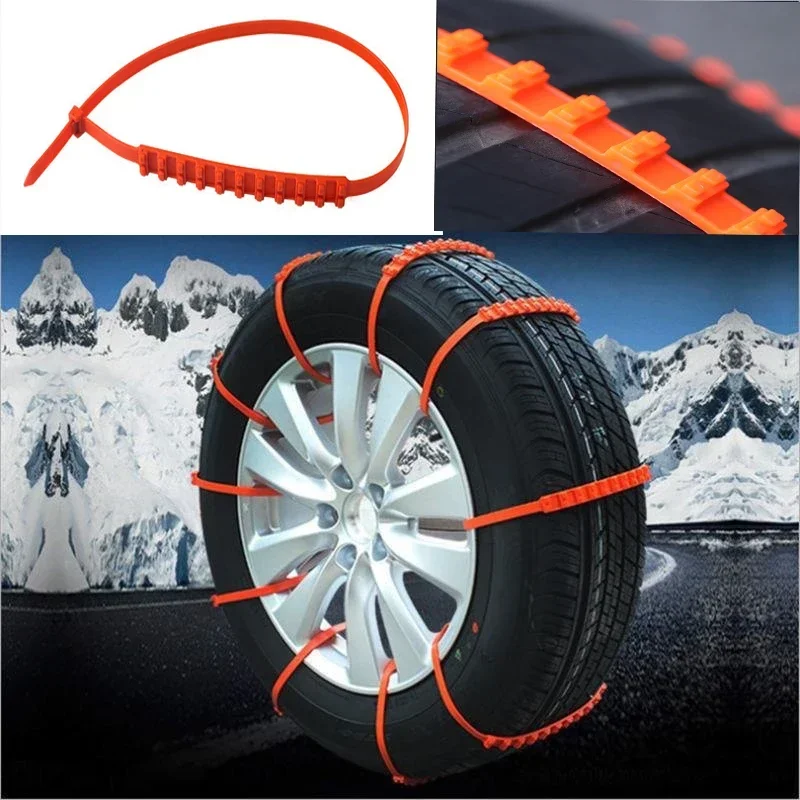 

10/20PCS Snow Tie Anti-skid Ties Anti-freezing No Tyre Injury Universal Anti-skid Chains Emergency Release Snow Release Chains