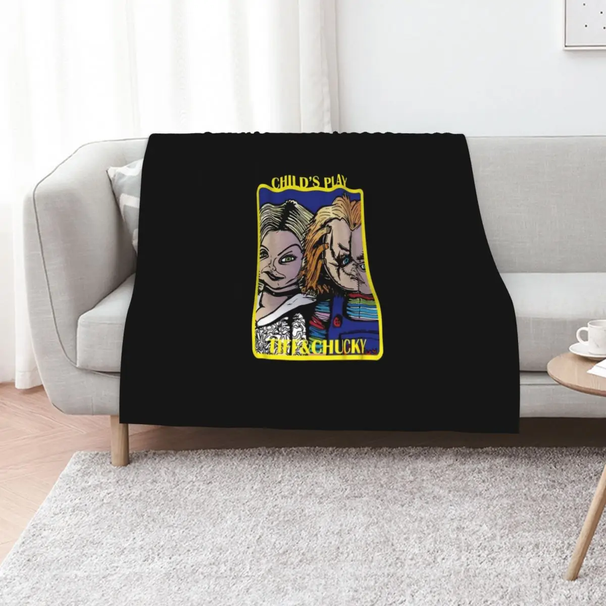 

Tiff & Chucky Throw Blanket Luxury Designer Moving Travel For Decorative Sofa Blankets