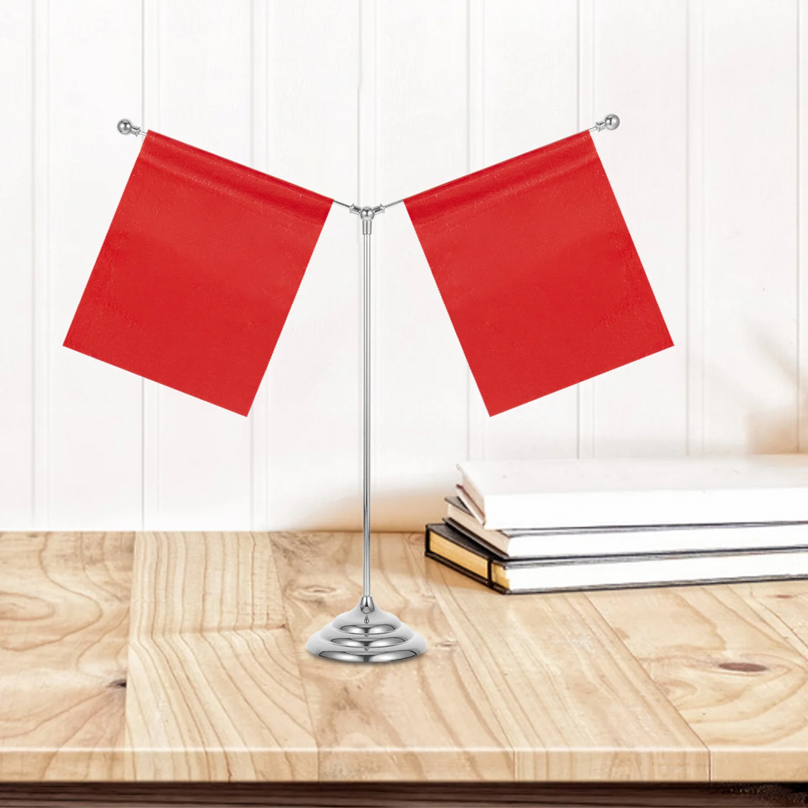 

Round Base Flagpole Holder Y-Shaped Stable Metal Desk Stand Indoor Tabletop Flag Holder Office Desk Flag Display Support