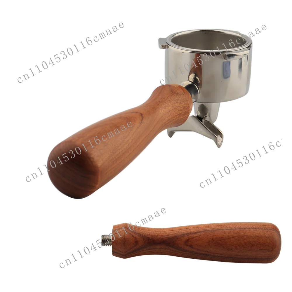 304 stainless steel 51mm double spout coffee head mahogany handle 51mm spout espresso