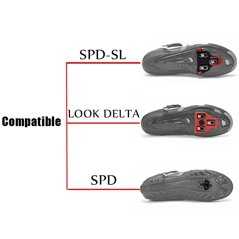 BUCKLOS-calas de Pedal de autobloqueo para bicicleta de montaña, accesorio para ciclismo de carretera, aspecto SPD-SL Delta, SPD