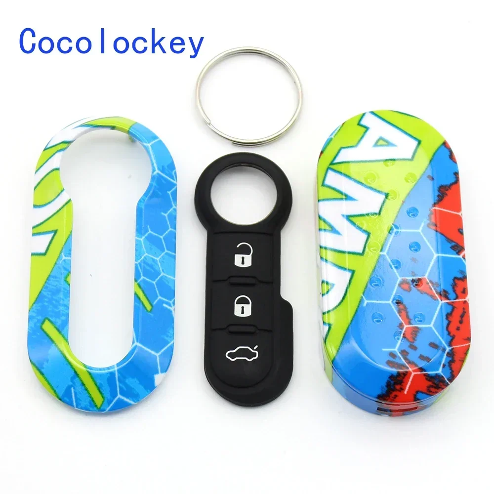 Cocolockey New Design 3 Buttons Remote Key Shell Case Replacement for Fiat 500 Panda Punto Bravo Stilo Ducato Car Accessories