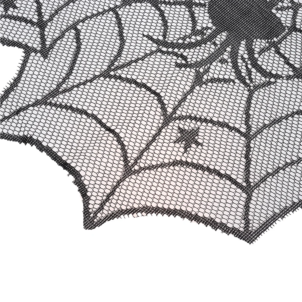 

Halloween Table Cover Black Cloth Web Tablecloth Spider Tablecloths Lace European and American