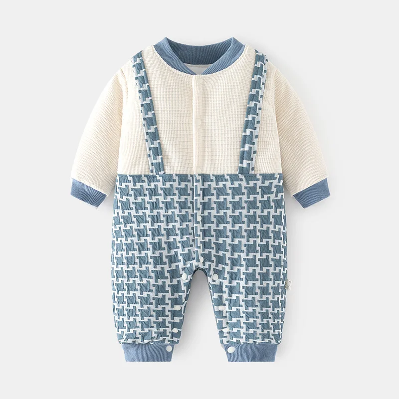 Autumn Winter Newborn Girls Boy Clothes Fashion Cute Thick Warm Cotton Jumpsuits Baby Boutique Clothing Toddler Costume BC767