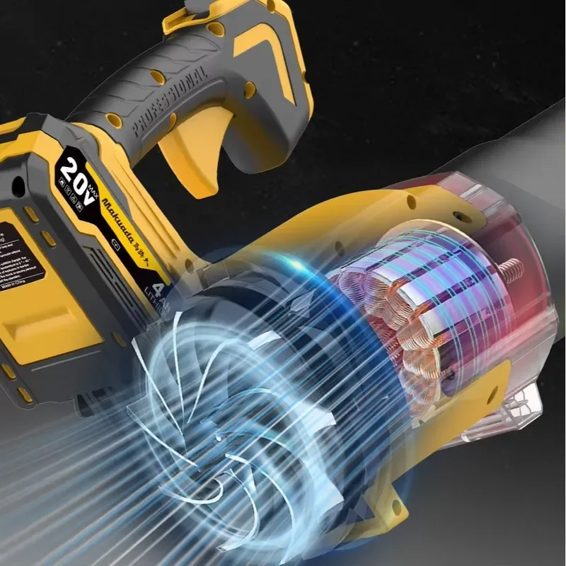 High-Power Rechargeable Lithium Battery Hair Dryer Industrial-Grade Windmill Style Leaf Blower Cordless Portable Heavy-Duty
