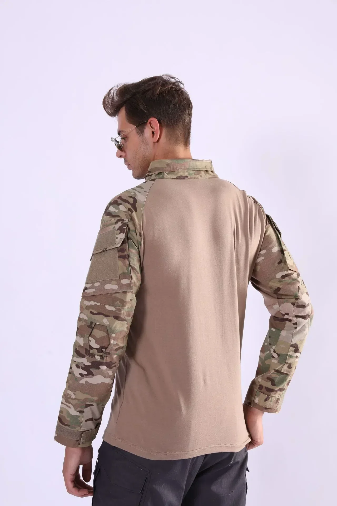 Camicie Tattiche Pesca Abbigliamento sportivo Manica da combattimento Lunga per uomo Allenamento Uniformi militari Esercito