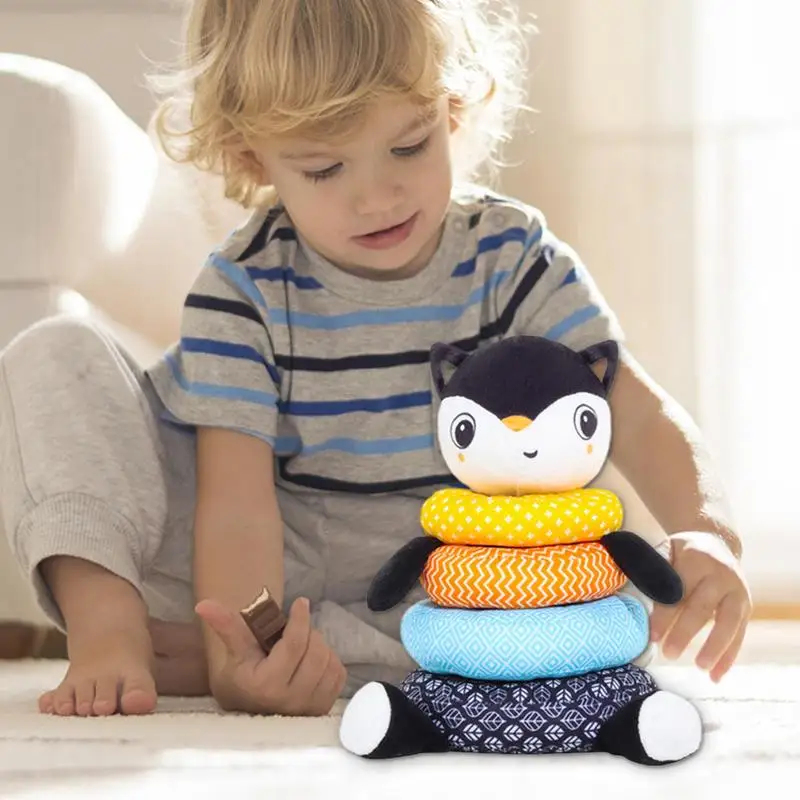 Stacking Toy For Kids Fine Motor Skill Toy Animal Stacking Game Toy Developmental Activity For Boys Girls Encourages Hand-Eye