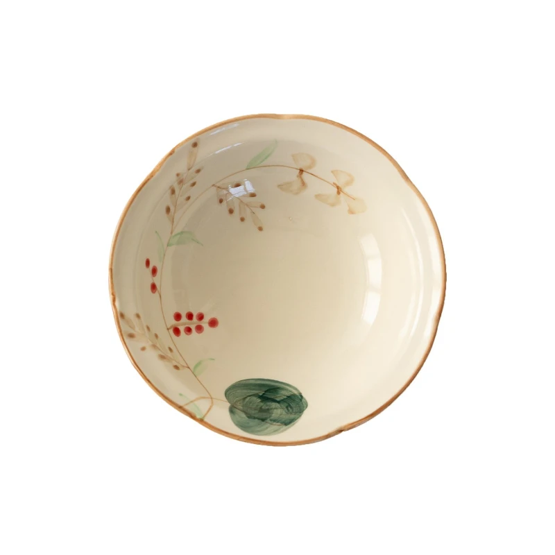 

LTT hand-painted Tang grass cherry blossom snack bowl dessert dried fruit plate household bone saucer