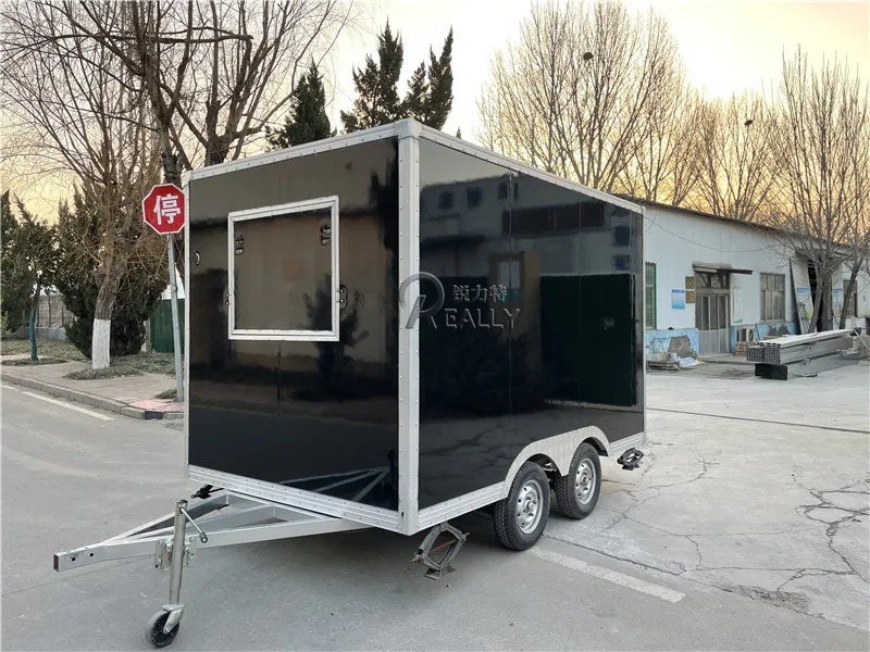 Pizza Truck Trailer Customized Mobile Food Trailer For Hot Dog Bbq Burger Restroom Shower and Locker Room Trailers