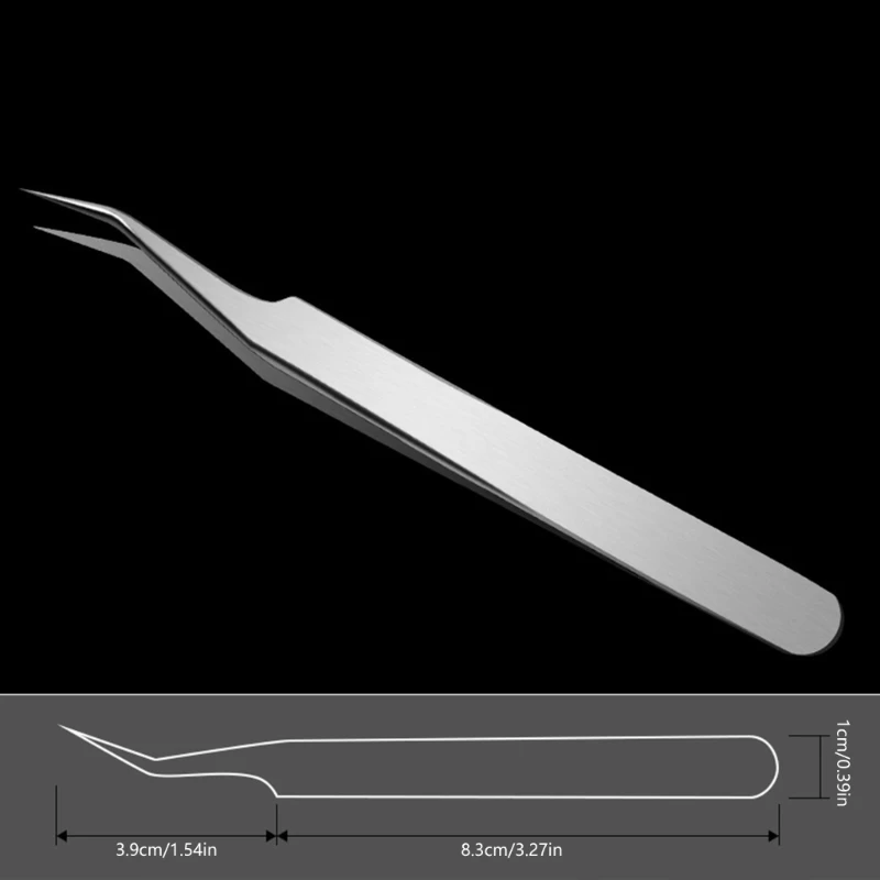 Tweezers Stainless Steel Straight Tweezers for Electronics Laboratory Work Jewelry Making Craft Soldering