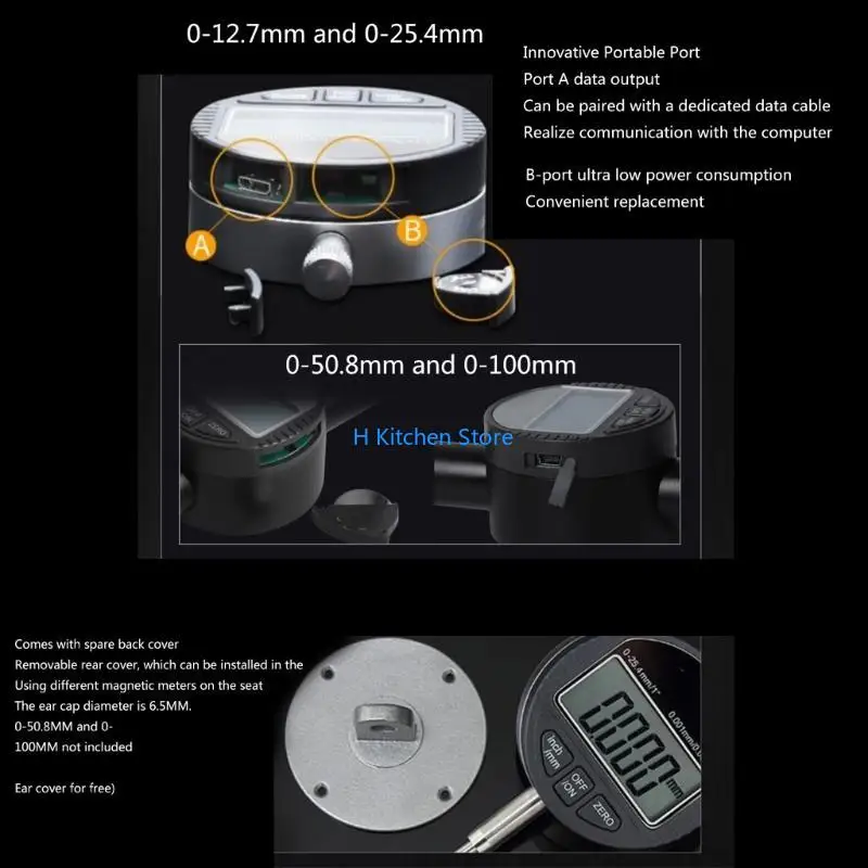 

16FC Digital 0-12.7mm 0.001mm Micrometer Metric Inch Dial Gauge
