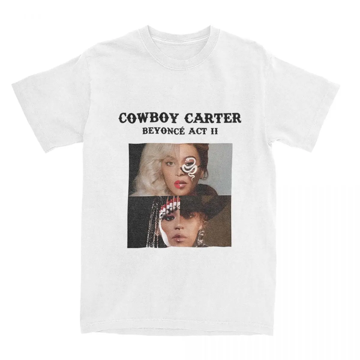 Men Beyonce Cowboy Carter Ablum T-Shirts Musician Cotton Clothing Summer Short Sleeves T-Shirt O-Neck Hip Hop Tee Shirt