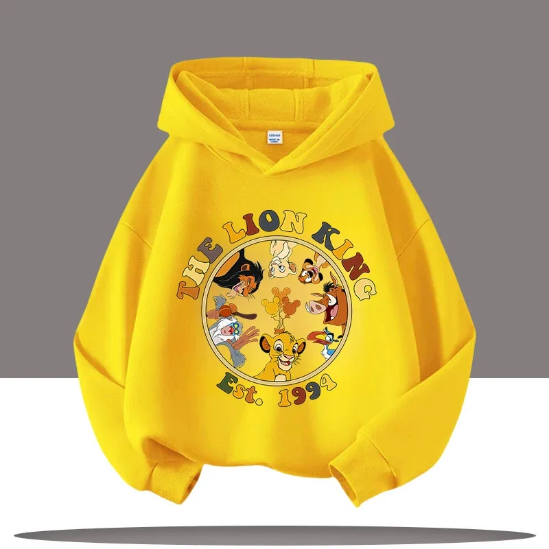 

fall and winter clothing - Lion King children's hooded sweatshirt for boys, girls' casual top with Disney series cartoon prints