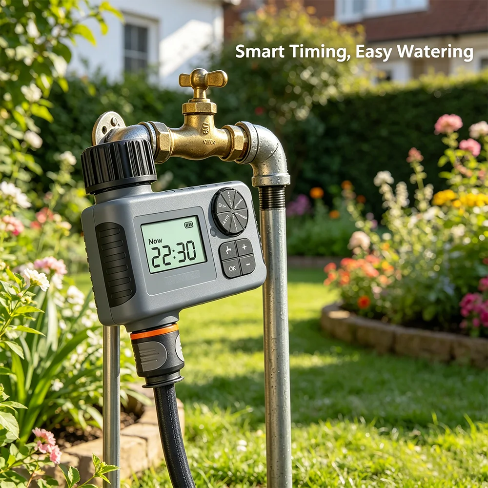 1 outlet automatic watering timer intelligent irrigation watering system spray faucet hose programmer timer suitable for garden