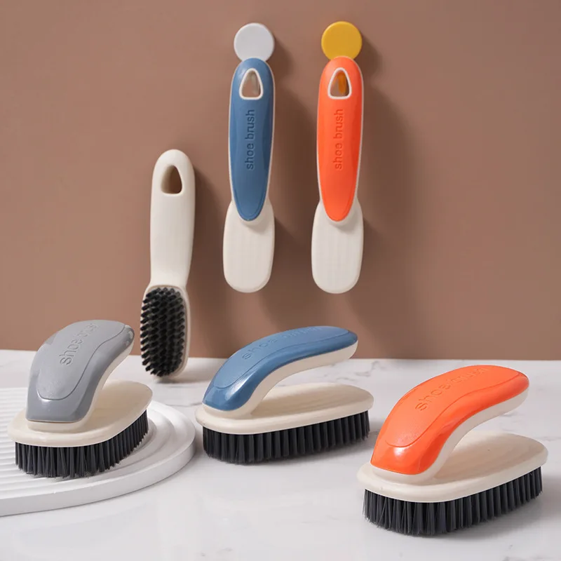 1 Set Brush Clothes Scrub Brush Portable Washing Brush Household Cleaning Brush Soft Bristle Laundry Brush Long Handle Shoe