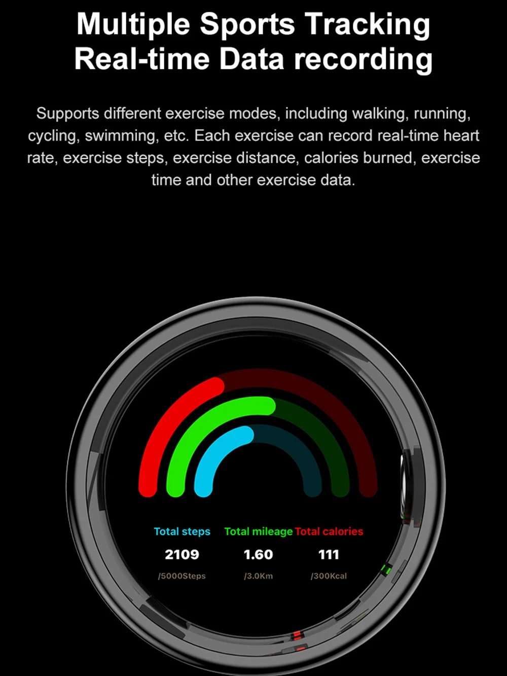 2025 nuevo anillo inteligente monitoreo del ritmo cardíaco y del sueño Control de gestos 5ATM impermeable hombres mujeres regalos anillos
