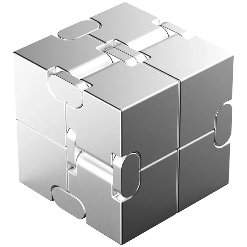 Alloy Infinity Cube para Stress Relief, Brinquedos Educativos Portáteis, Decompress Toys para Crianças e Adultos, Presente de Natal