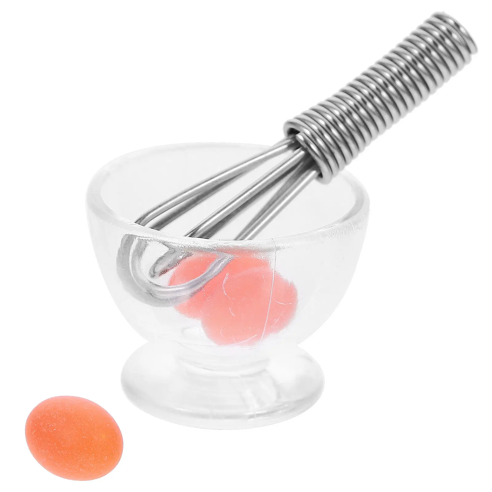 

1Set Miniature Egg Beater Egg Bowl Kitchen Utensils Simulation Baking Whisk Mini House Kitchen Accessories Pretend Play Scene