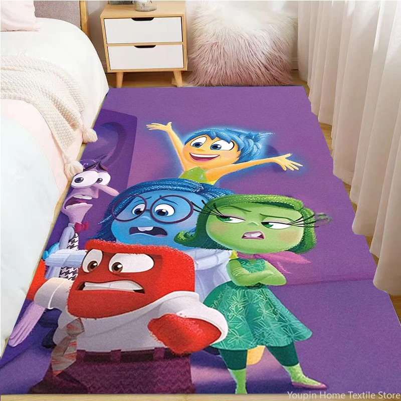 MINISO Disney Inside Out Printed Carpets for Living Room Kids Bedroom Sofa Baby Play Doormat Floor Home Decor Anti Slip Mat Rugs