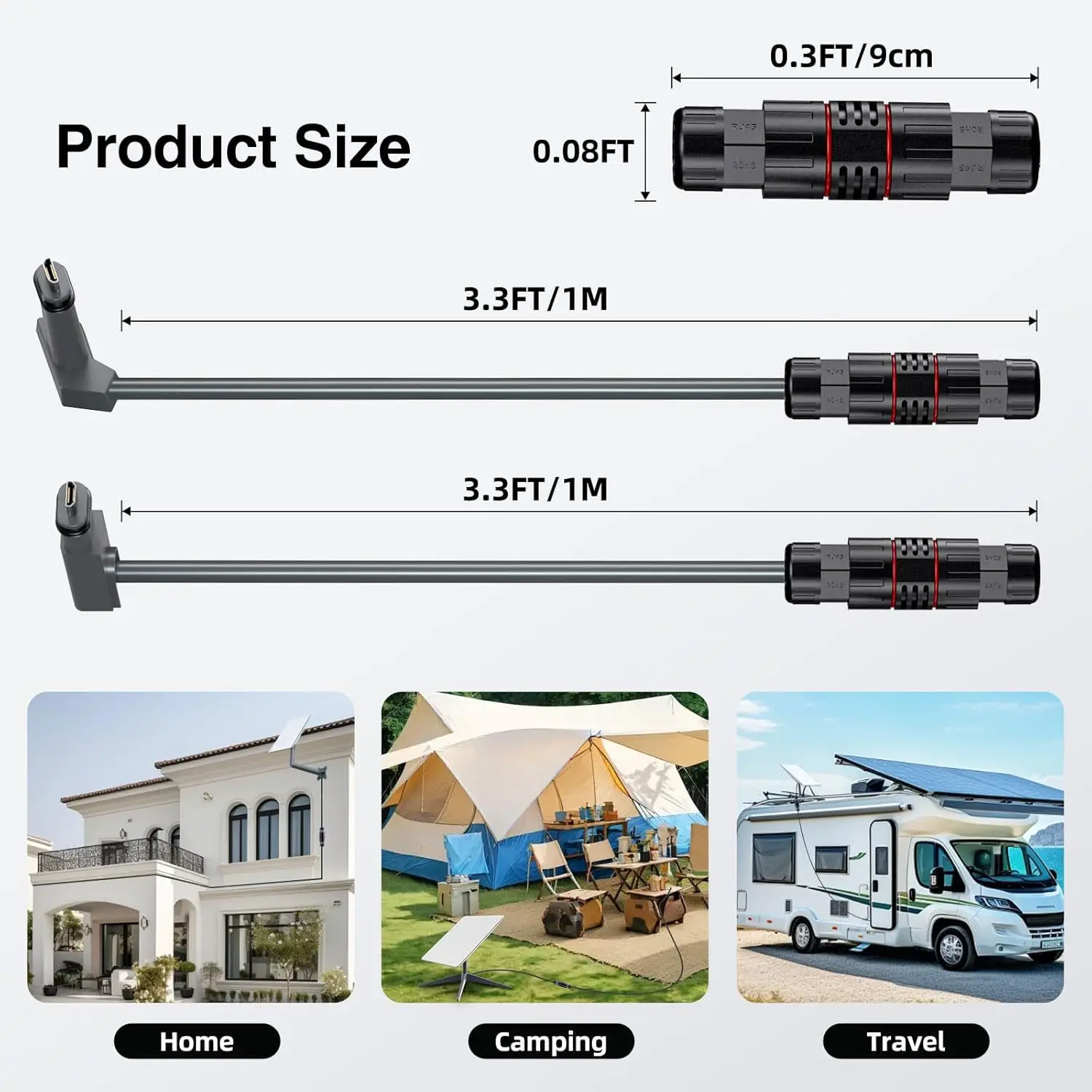 الفئة 6 كابل الألياف الضوئية مناسبة لمحول Starlink Gen2 تمديد كابل تمديد كابل استبدال كابل (1 متر) موصل