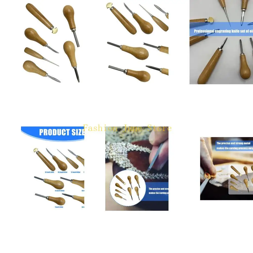 

N5KA Универсальный набор для резьбы из 8 предметов Прочная конструкция для детальных ремесленных проектов