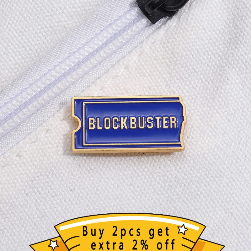 Blockbuster Rock Music Enamel Pins Custom Justice And Evil Comic Brooches Lapel Badges Cartoon Film Jewelry Gift For Fans Friend