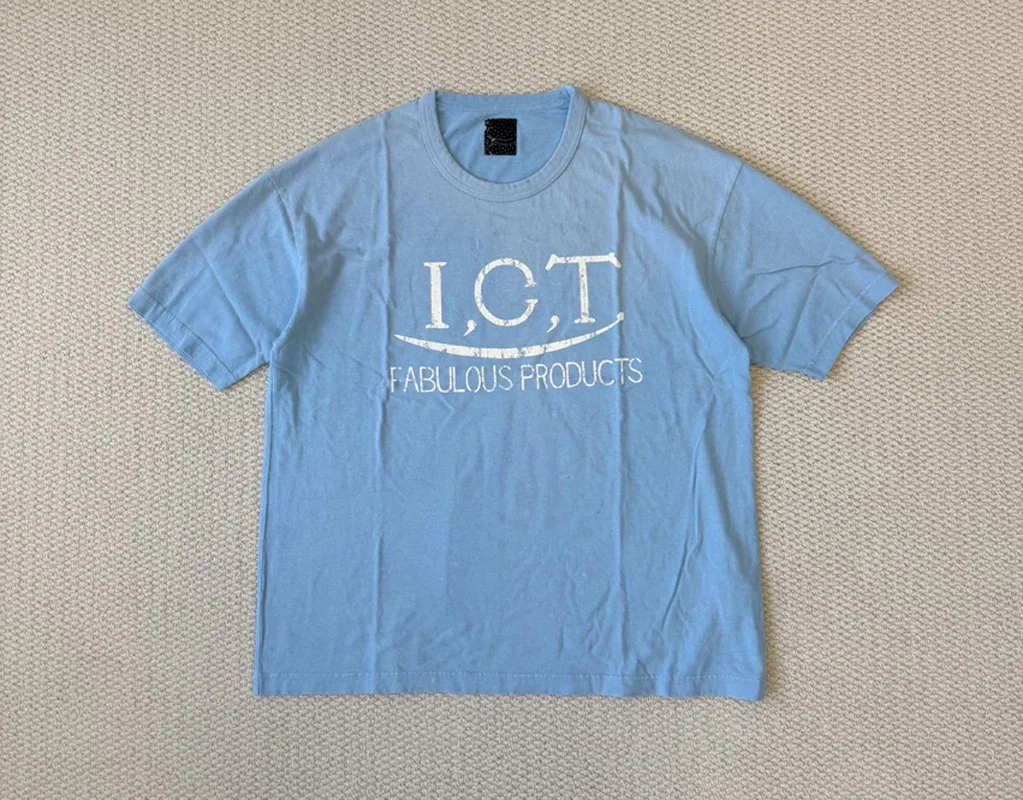 VSVM 26SS ICT JUMBO TEE cotton summer short-sleeved washed and old printed T-shirt