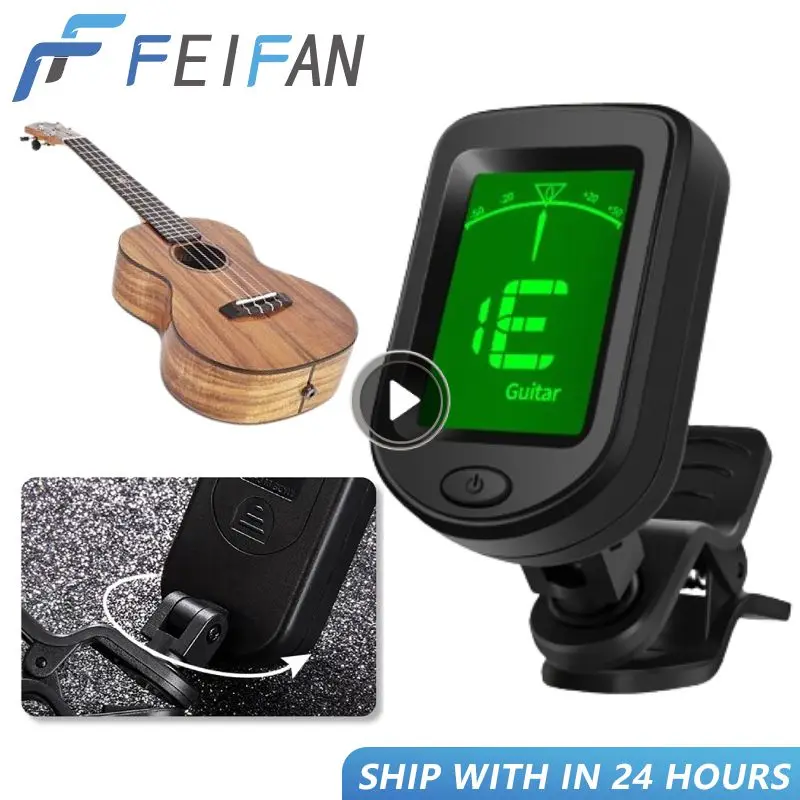 T-400 Guitar Tuner Digital Clip-On Tone Tuner For Electric Ukulele Bass Violin Universal 360 Degree Rotatable Sensitive Musical