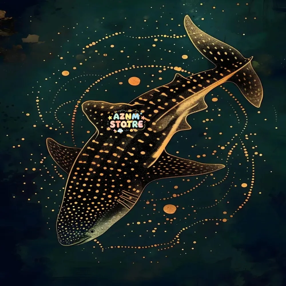 Shark Octopus Turtle Jelly Fish Posters Ocean Wild Life Golden Canvas Painting Abstract Animal Wall Art Living Room Home Deco