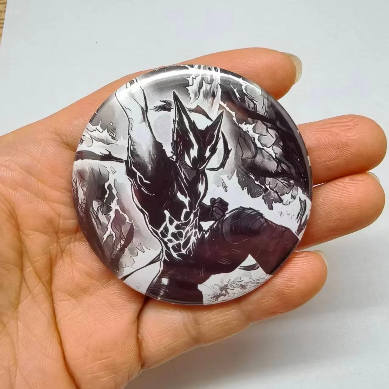 One Punch Man Garou – broches rondes en fer blanc faites à la main, épingles d'exposition, Badge de Cosplay pour vêtements, sac à dos, décoration, cadeaux