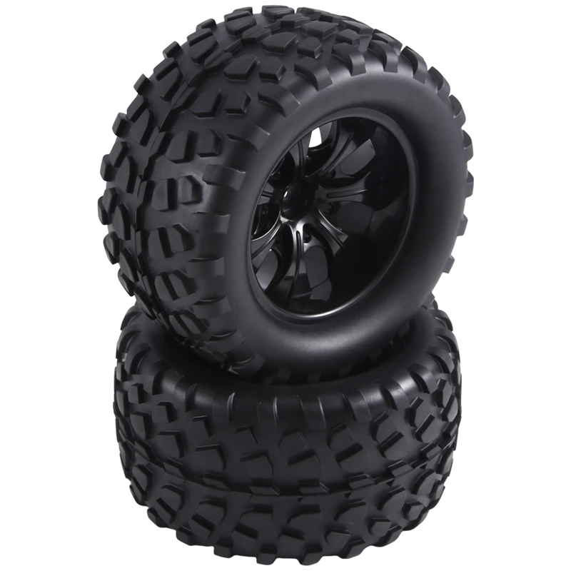 12Mm Hex RC Wheels And Tires 1/10 Scale RC Truck Tires Wheels For Traxxas Rustler Stampede Hoss 2Wd 4X4 Vxl Tires