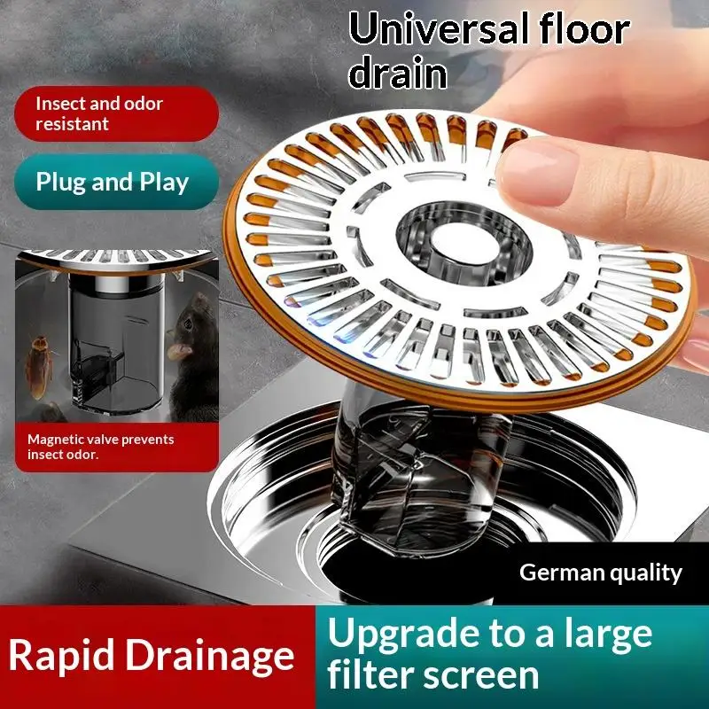 Draagbare anti-geur afvoerputje kern verwijderbare insectenpreventie wastafel filter vergiet afdichting stop voor keuken badkamer.