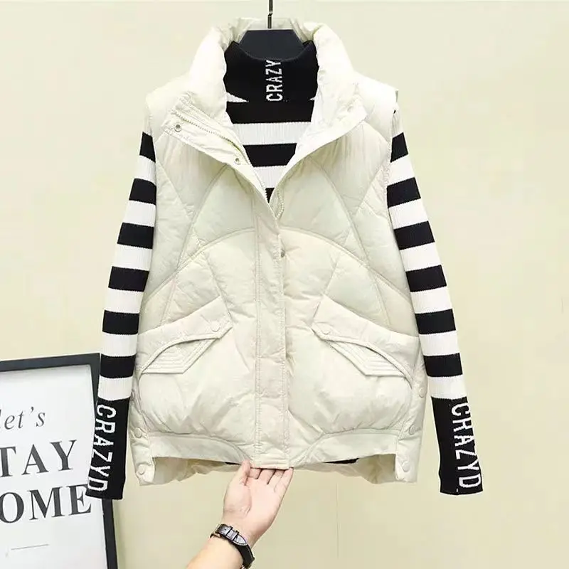 2025 Women's Down Cotton Vest Luxury Design Loose Fitting Outerwear Layering Piece​