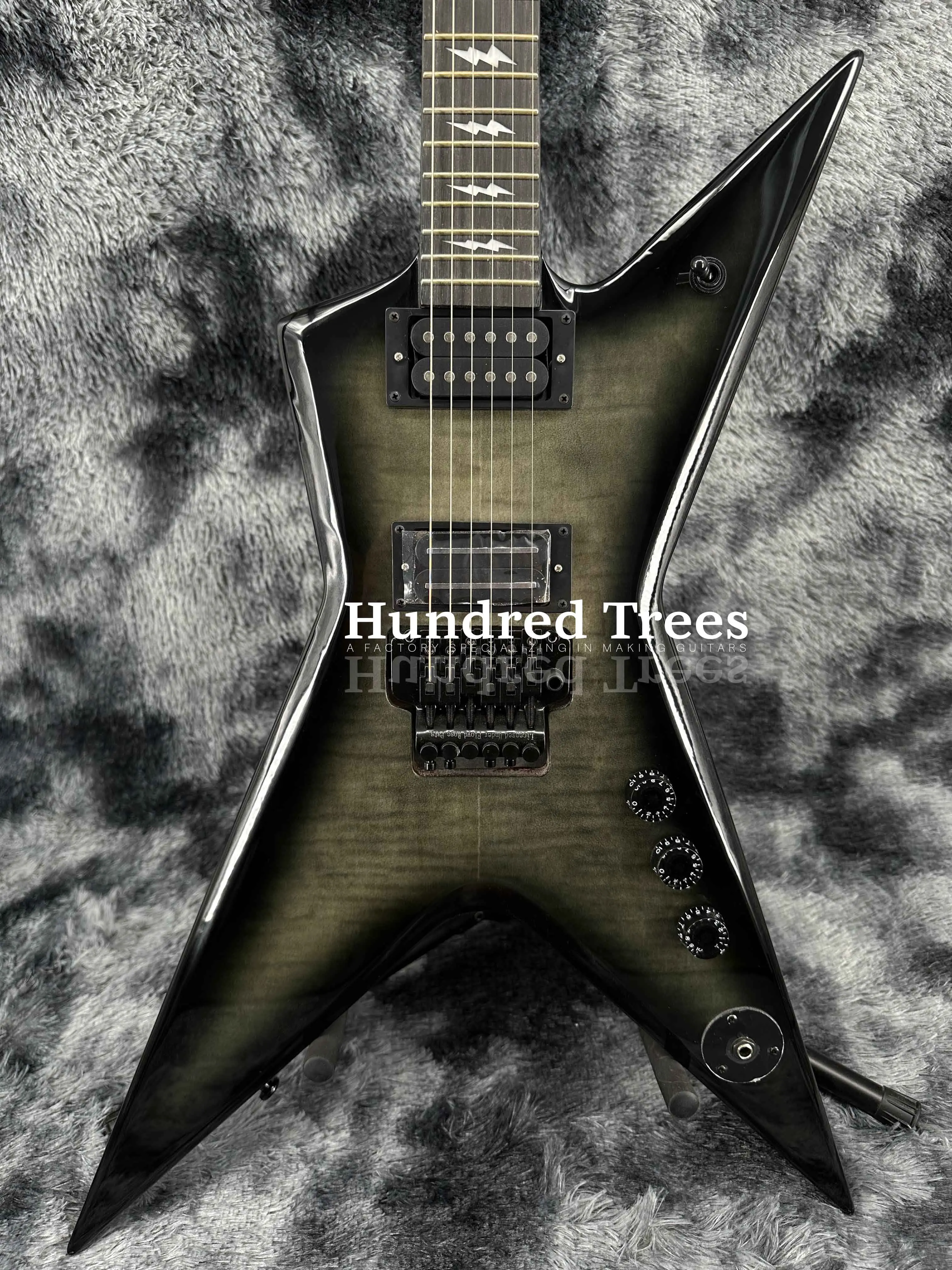 Dimebag Darrell ML Black Flame Maple electric guitar HH pickup black hardware Free shipping