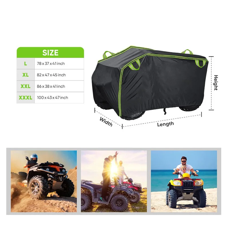 

Beach ATV QUAD Motor Bike 190T Water Rain Proof Dust Anti-UV Cover Case Motor Bike For Polaris Motorcycle Covers L XXXL D20