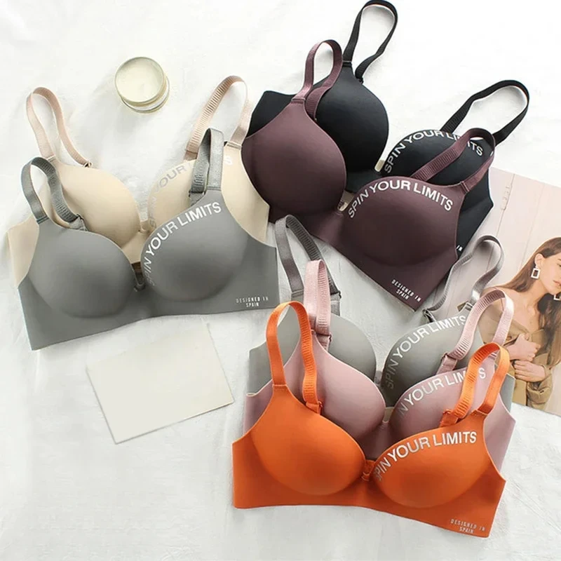 Fashion Women Seamless Bra Sexy Push Up Bralette Underwear Wireless Female Lingerie Letter Pattern Bras bras for women  белье