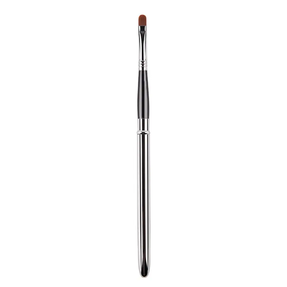 Lady Makeup Brush Lip Gloss Brush with Protect Cap Metal Handle Lip Brush Cosmetic Brush Concealer Brush Lipstick Brush