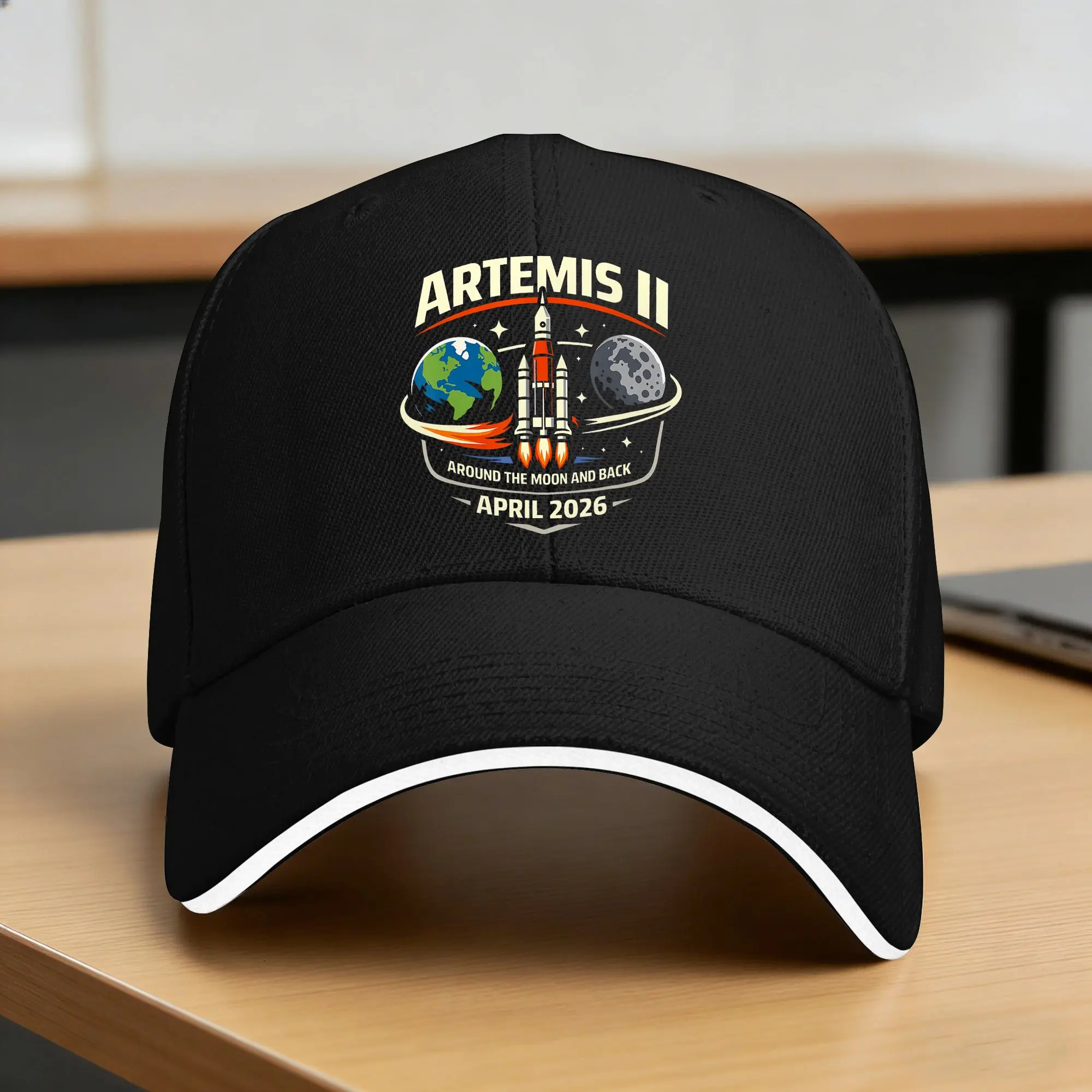 Artemis II Return to The Moon Mission Patch 2026 Baseball Cap Street Style Men Women Hip Hop Hats Breathable Baseball Caps