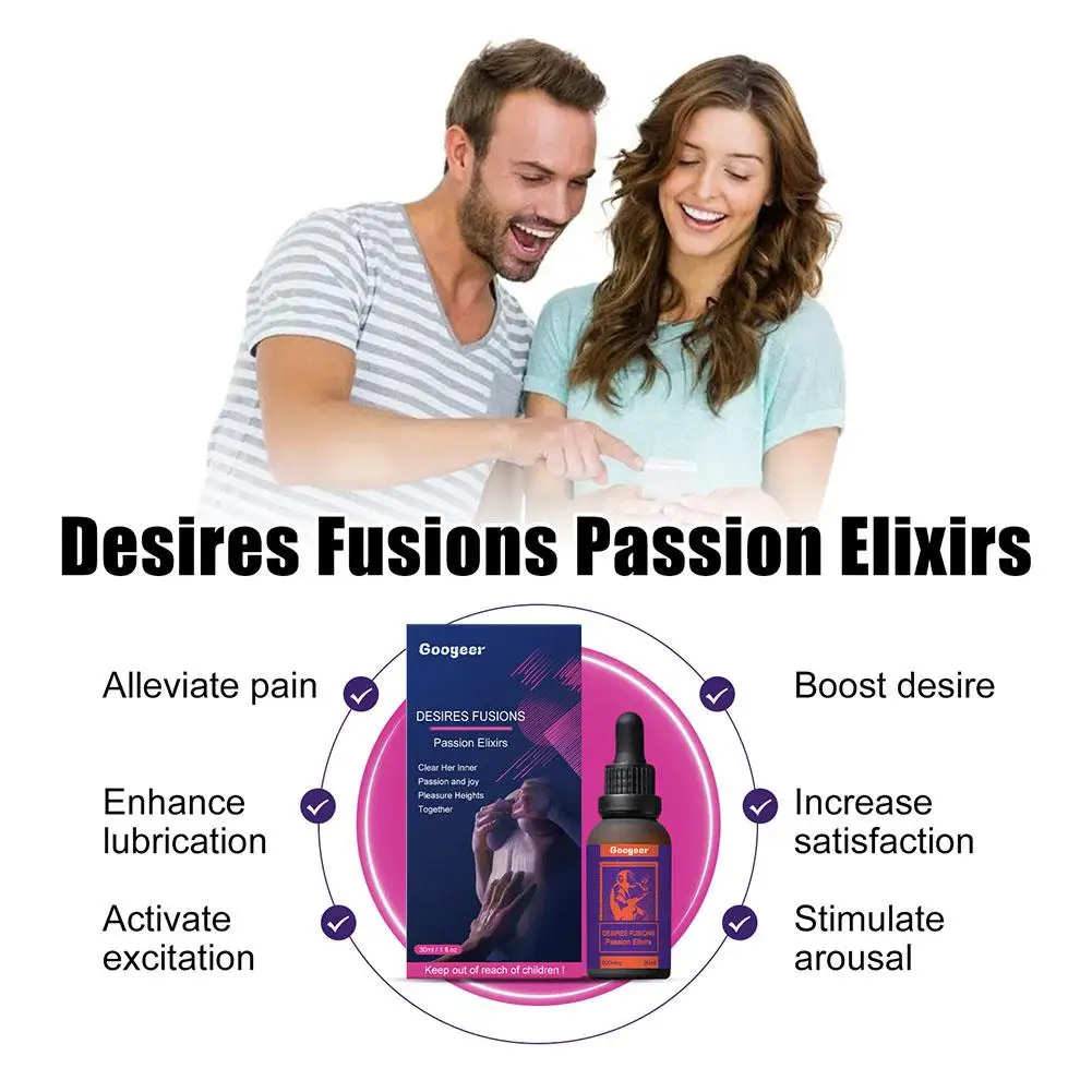 Gouttes secrètes pour hommes et femmes, Happy Drops, Desires Fuvoltage Passion, Liquide améliorant la sensibilité et la durabilité, Plus de plaisir, 2 pièces