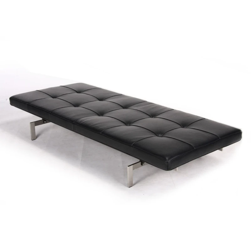 

Sofa bed light luxury leather simple leisure modern recliner single bed lunch break sofa bed