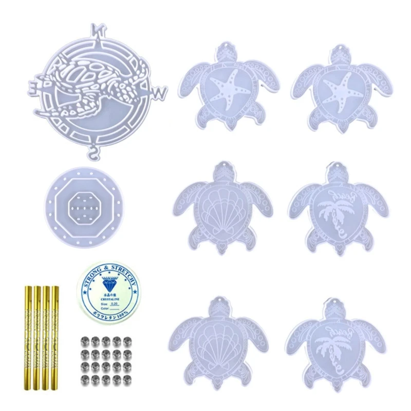 1 Set for Turtle Wind Pendant Drop Mold Diy for Turtle Wind Living Room Wall Pendant Decoration Silicon